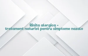 tratament naturist rinita alergica